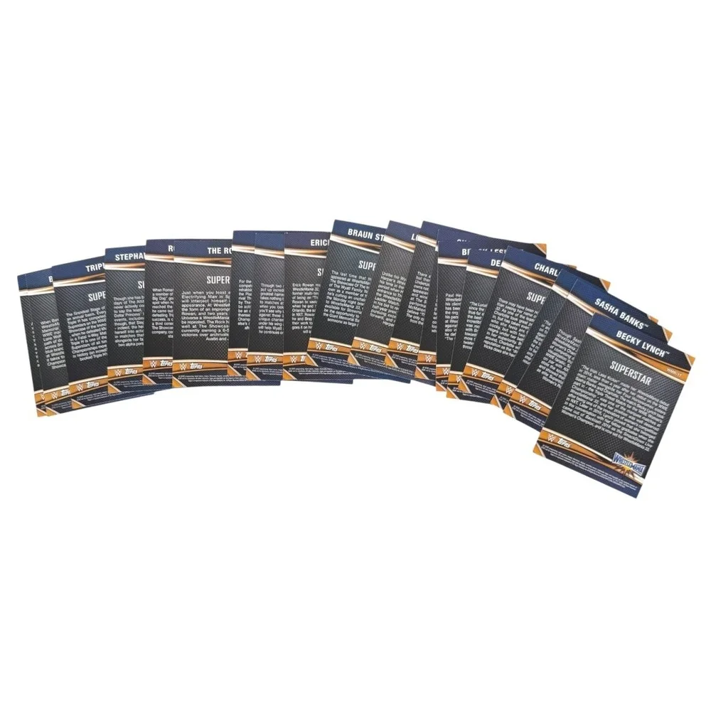 50 Topps WWE WrestleMania Cards Cardstock 2017 Trading Card Lot Plastic Case